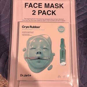 New in box Dr Jart+ 2 pack cryo Rubber Soothing Face Masks